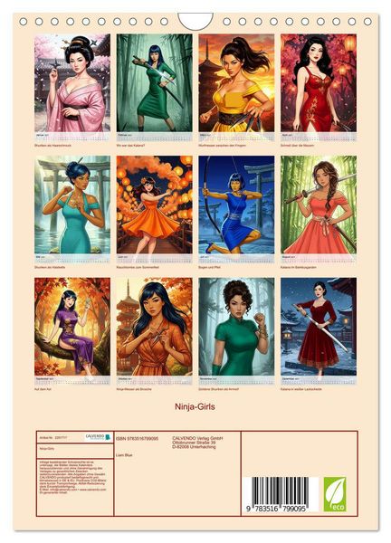 Produktbild: Ninja-Girls (Wandkalender 2027 DIN A4 hoch), CALVENDO Monatskalender