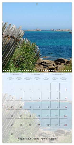 Produktbild: BRETAGNE - &Eacute;vasion au c&oelig;ur de la c&ocirc;te bretonne (Calendrier mural carr&eacute; 2026 30x30 cm) Calendrier double avec une page pour vos prises de notes