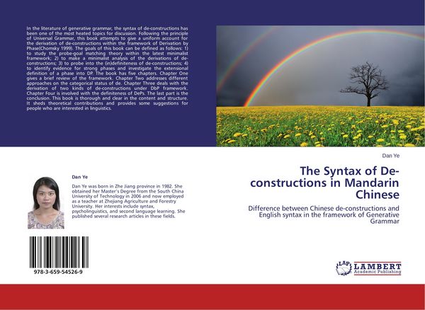 Produktbild: The Syntax of De-constructions in Mandarin Chinese