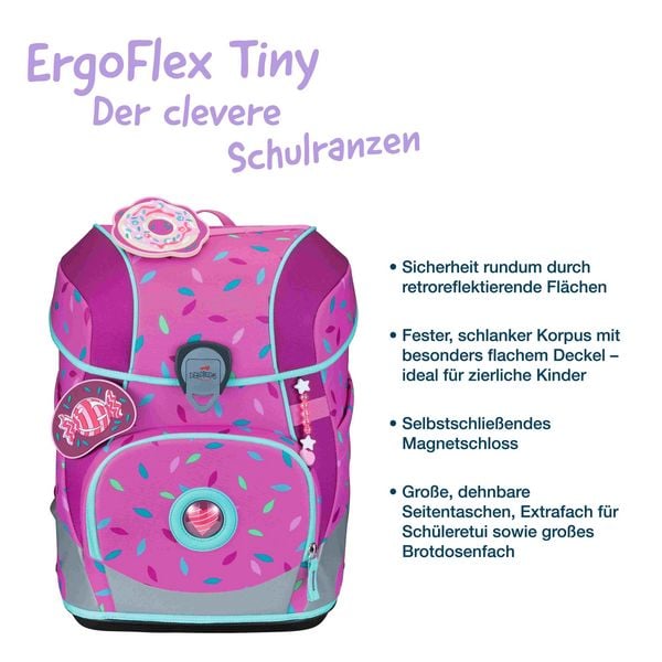 Produktbild: DerDieDas Schulranzen Set ErgoFlex Tiny, Schulranzen Set, 5tlg, Sweet Sprinkles