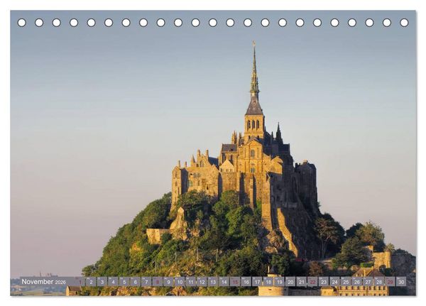 Produktbild: Le Mont-Saint-Michel - Sagenumwobener Klosterberg im Watt (Tischkalender 2026 DIN A5 quer), CALVENDO Monatskalender