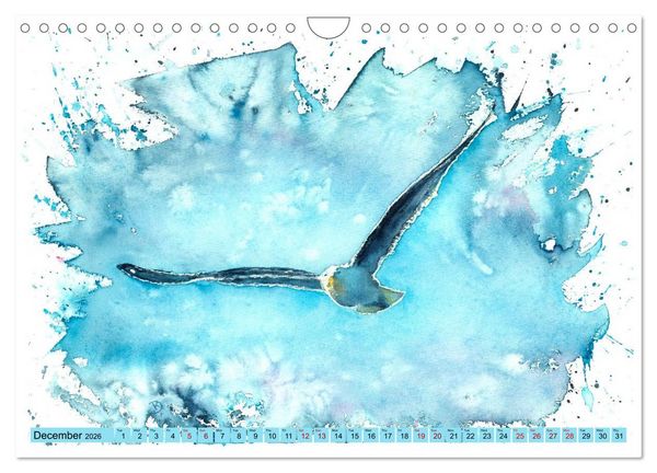 Produktbild: The Fascinating World of Birds in Watercolour (Wall Calendar 2026 DIN A4 landscape), CALVENDO 12 Month Wall Calendar