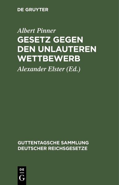Produktbild: Gesetz gegen den unlauteren Wettbewerb