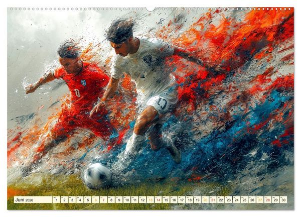 Produktbild: Fu&szlig;ball - alles geben (Wandkalender 2026 DIN A2 quer), CALVENDO Monatskalender
