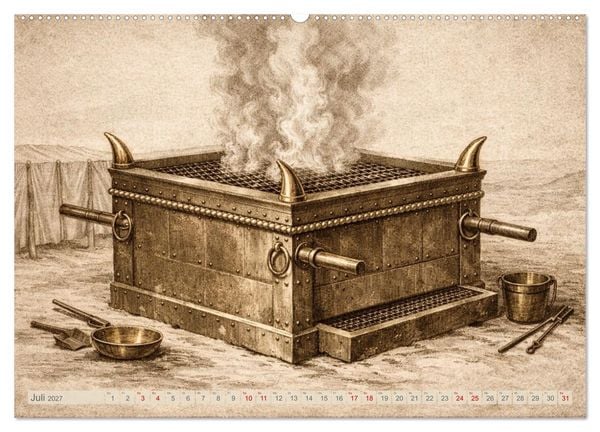 Produktbild: Die Ger&auml;te in der Stiftsh&uuml;tte - Bilder und hebr&auml;ische Begriffe (Wandkalender 2027 DIN A2 quer), CALVENDO Monatskalender