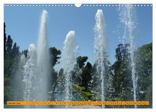Produktbild: Die h&auml;ngenden G&auml;rten von Tivoli - Die Villa d'Este (Wandkalender 2026 DIN A3 quer), CALVENDO Monatskalender