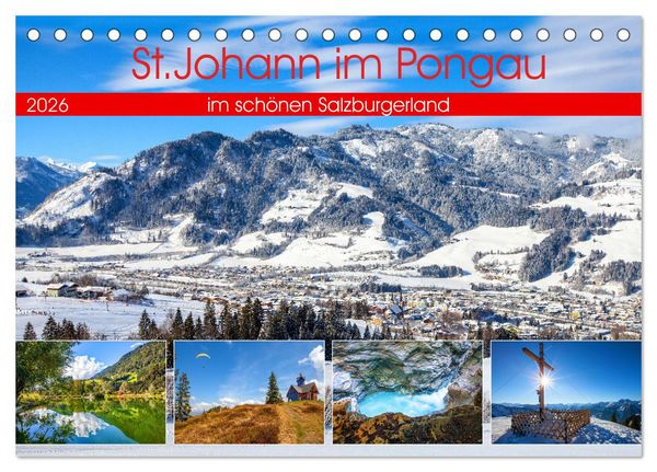 St.Johann im Pongau (Tischkalender 2026 DIN A5 quer), CALVENDO Monatskalender