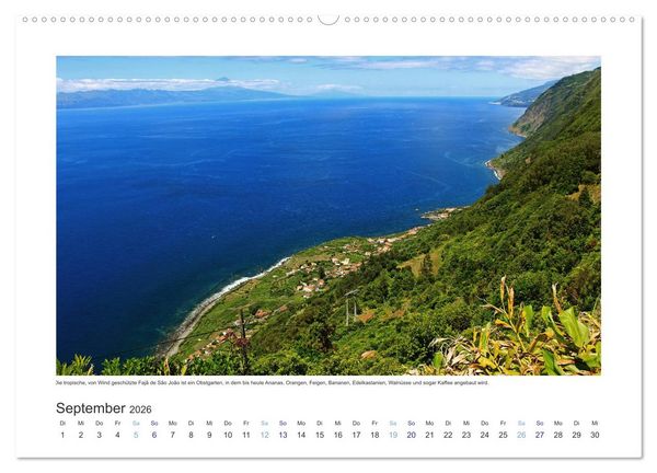 Produktbild: Azoren-Insel Sao Jorge &ndash; traumhafte Fajas auf dem gr&uuml;nsten Eiland Portugals (Wandkalender 2026 DIN A2 quer), CALVENDO Monatskalender
