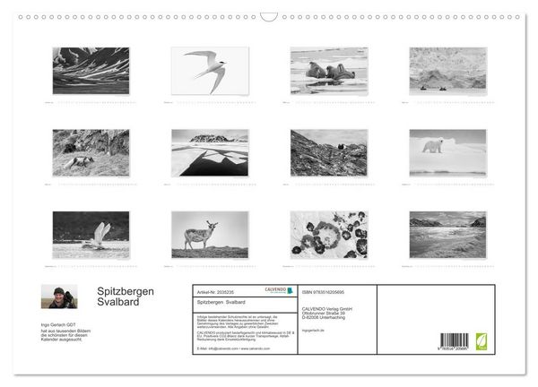 Produktbild: Spitzbergen Svalbard (Wandkalender 2026 DIN A2 quer), CALVENDO Monatskalender
