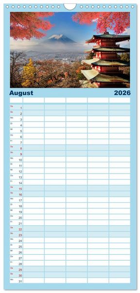 Produktbild: Familienplaner 2026 - Japan. Zwischen Tradition und Moderne mit 5 Spalten (Wandkalender, 21 x 45 cm) CALVENDO