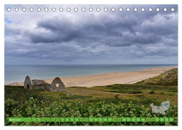 Produktbild: Die K&uuml;sten der Normandie vom Mont Saint-Michel bis &Eacute;tretat (Tischkalender 2026 DIN A5 quer), CALVENDO Monatskalender
