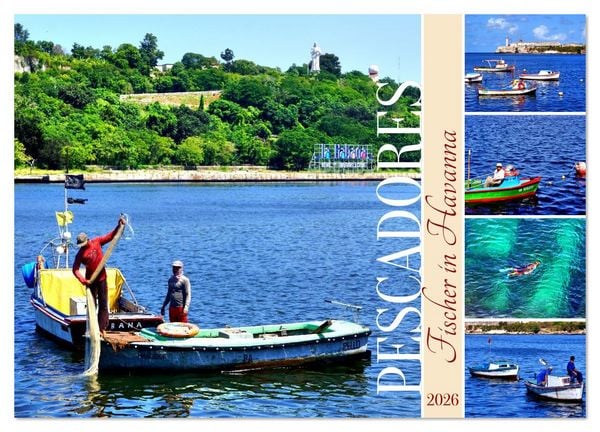 Produktbild: Pescadores - Fischer in Havanna (Wandkalender 2026 DIN A3 quer), CALVENDO Monatskalender