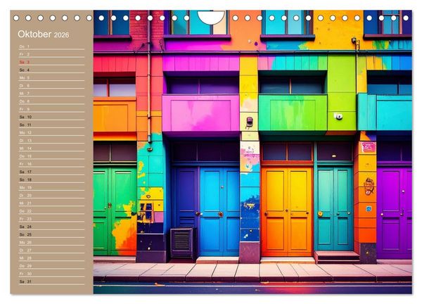 Produktbild: Graffiti im Blick &ndash; Das Jahr in Farben (Wandkalender 2026 DIN A4 quer), CALVENDO Monatskalender