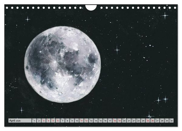 Produktbild: Gemaltes Weltall (Wandkalender 2026 DIN A4 quer), CALVENDO Monatskalender