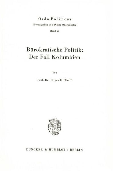 Produktbild: B&uuml;rokratische Politik: