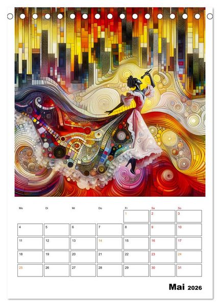 Produktbild: Taktvoll &ndash; Rhythmische Eleganz (Tischkalender 2026 DIN A5 hoch), CALVENDO Monatskalender