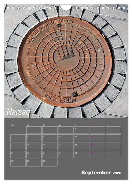 Produktbild: Faszination Kanaldeckel (Wandkalender 2026 DIN A4 hoch), CALVENDO Monatskalender