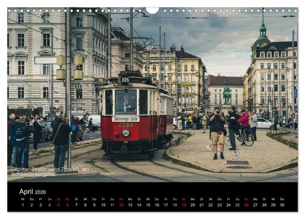 Produktbild: Historische Stra&szlig;enbahnen in Wien (Wandkalender 2026 DIN A3 quer), CALVENDO Monatskalender