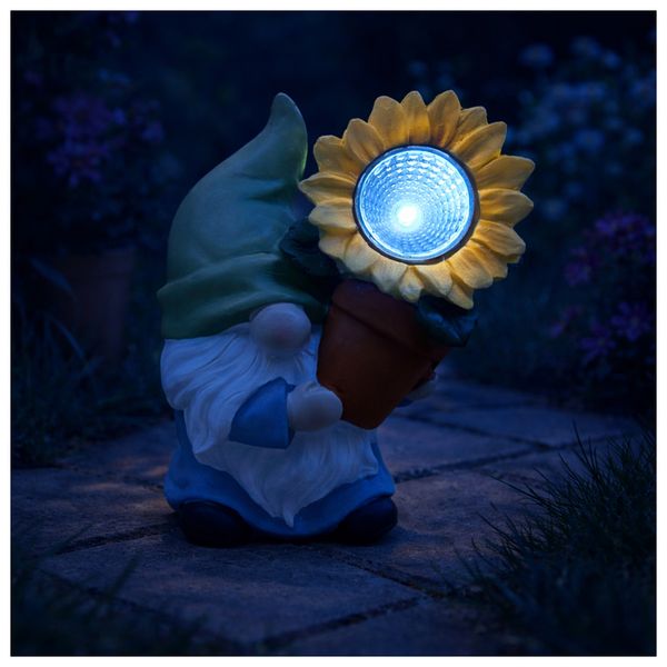 Produktbild: HTI-Living Solardekoleuchte Zwerg mit Blume Solardekoleuchte Zwerg mit Blume