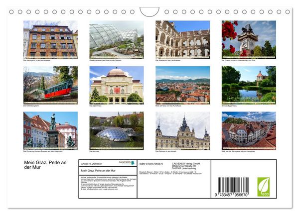 Produktbild: Mein Graz. Perle an der Mur (Wandkalender 2026 DIN A4 quer), CALVENDO Monatskalender
