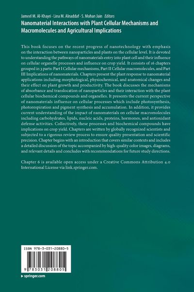 Produktbild: Nanomaterial Interactions with Plant Cellular Mechanisms and Macromolecules and Agricultural Implications