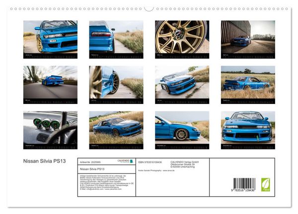 Produktbild: Nissan Silvia PS13 (hochwertiger Premium Wandkalender 2026 DIN A2 quer), Kunstdruck in Hochglanz