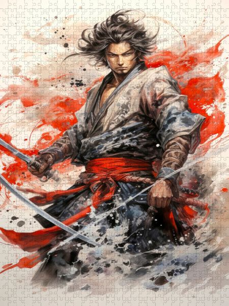 Produktbild: CALVENDO Puzzle Der geschickte Samurai | 1000 Teile Lege-Gr&ouml;&szlig;e 64x48cm Foto-Puzzle f&uuml;r gl&uuml;ckliche Stunden