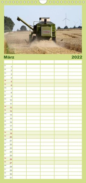 Produktbild: Familienplaner Landmaschinen zum Anfassen nah (Wandkalender 2022 , 21 cm x 45 cm, hoch)