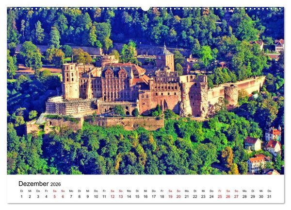 Produktbild: Heidelberg - Heiligenberg und Philosophenweg (Wandkalender 2026 DIN A2 quer), CALVENDO Monatskalender