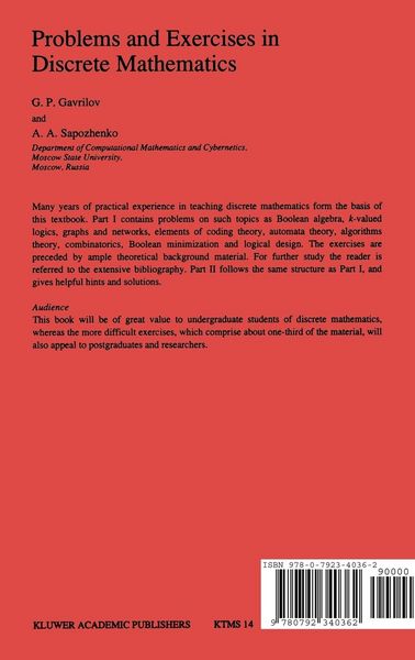Produktbild: Problems and Exercises in Discrete Mathematics