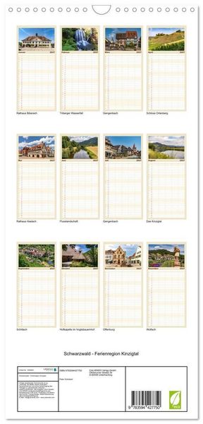 Produktbild: Familienplaner 2027 - Schwarzwald - Ferienregion Kinzigtal mit 5 Spalten (Wandkalender, 21 x 45 cm) CALVENDO