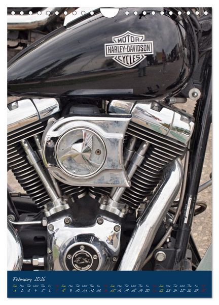 Produktbild: Harley Davidson in Details (Wall Calendar 2026 DIN A4 portrait), CALVENDO 12 Month Wall Calendar