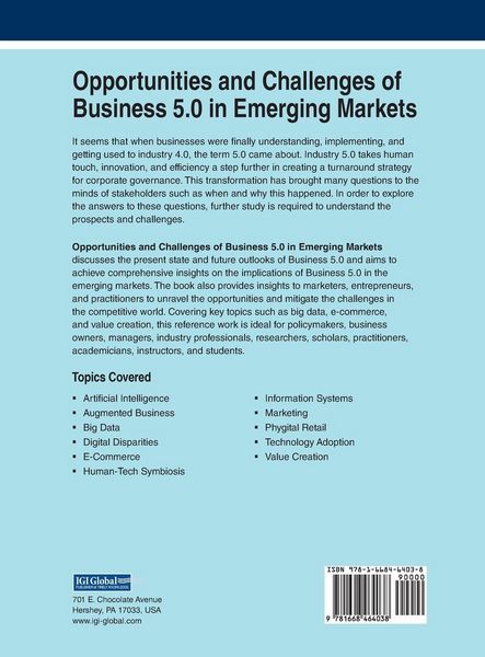 Produktbild: Opportunities and Challenges of Business 5.0 in Emerging Markets