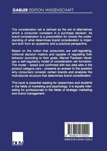 Produktbild: Individual Goal Hierarchies as Antecedents of Market Structures