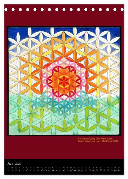 Produktbild: Die heilige Blume des Lebens - Mandalas von Istvan Seidel (Tischkalender 2026 DIN A5 hoch), CALVENDO Monatskalender