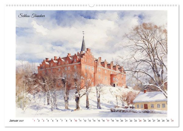 Produktbild: Schl&ouml;ssertour durch D&auml;nemark (hochwertiger Premium Wandkalender 2027 DIN A2 quer), Kunstdruck in Hochglanz