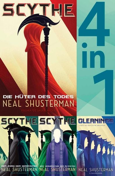 Produktbild: Scythe Band 1-3 & Gleanings in einem Bundle: Die H&uuml;ter des Todes / Der Zorn der Gerechten / Das Verm&auml;chtnis der &Auml;ltesten / Storys aus dem Scythe-Unive