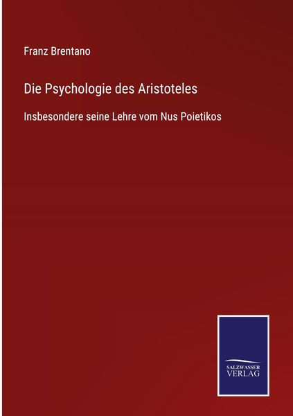 Produktbild: Die Psychologie des Aristoteles