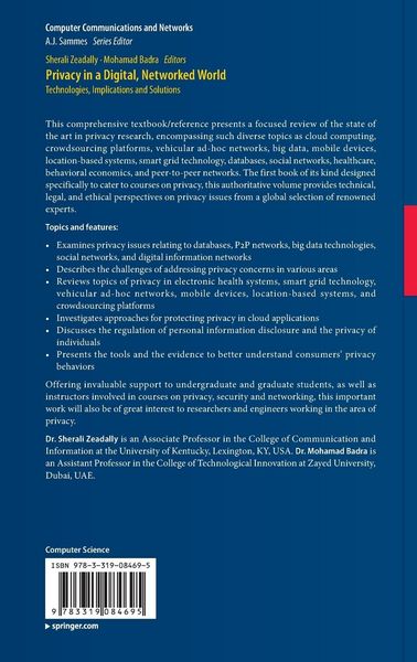 Produktbild: Privacy in a Digital, Networked World