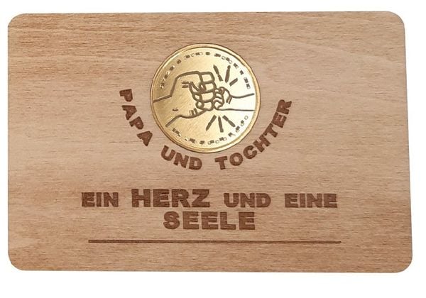Produktbild: Gl&uuml;ckstaler auf Karte - Gro&szlig;e Faust- kleine Faust