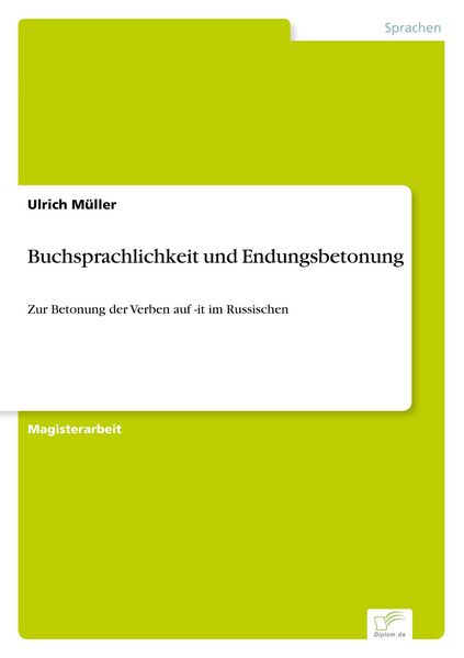 Produktbild: Buchsprachlichkeit und Endungsbetonung