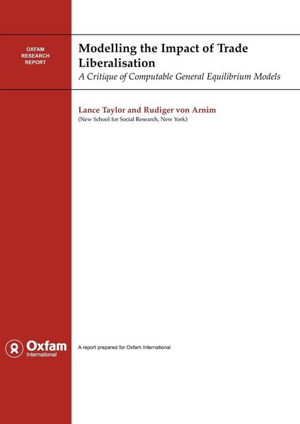 Produktbild: Modelling the Impact of Trade Liberalisation