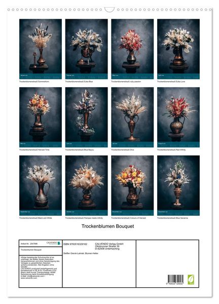 Produktbild: Trockenblumen Bouquet (Wandkalender 2026 DIN A2 hoch), CALVENDO Monatskalender
