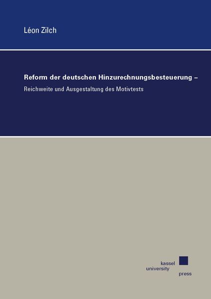 Produktbild: Reform der deutschen Hinzurechnungsbesteuerung