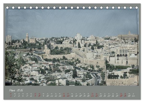 Produktbild: Unterwegs in Jerusalem (Tischkalender 2026 DIN A5 quer), CALVENDO Monatskalender