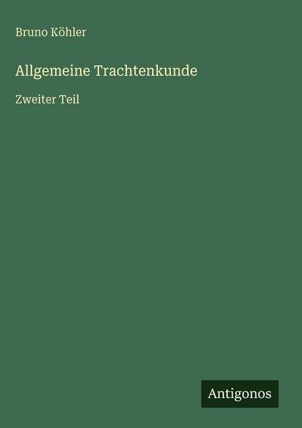 Produktbild: Allgemeine Trachtenkunde