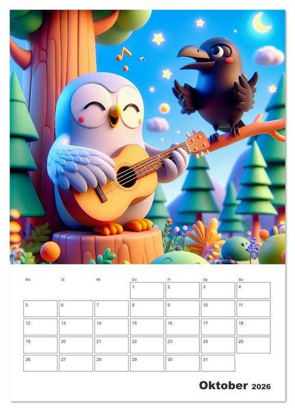Produktbild: Kunterbunte Kindertr&auml;ume (Tischkalender 2026 DIN A5 hoch), CALVENDO Monatskalender