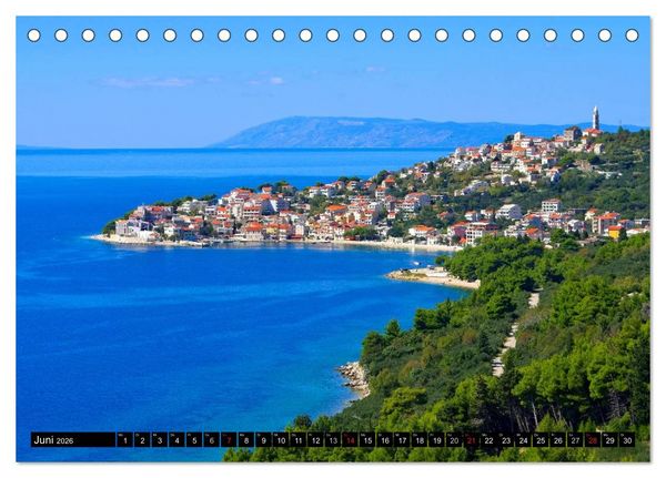 Produktbild: Makarska Riviera - Malerische Urlaubsorte in Dalmatien (Tischkalender 2026 DIN A5 quer), CALVENDO Monatskalender