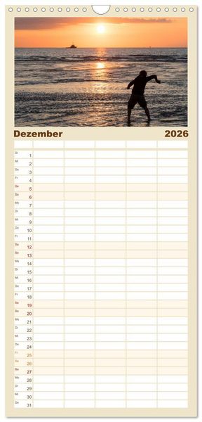 Produktbild: Familienplaner 2026 - Zeeland mit 5 Spalten (Wandkalender, 21 x 45 cm) CALVENDO
