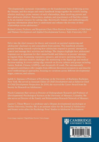 Produktbild: The Cambridge Handbook of Parental Monitoring and Information Management during Adolescence